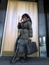 KAKI, long jacket with hood "BEST CHOICE" FC85